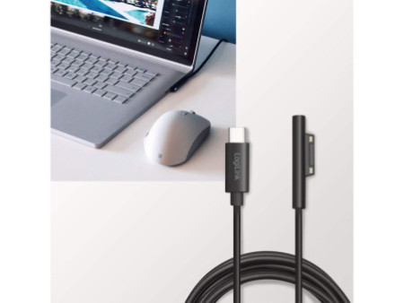 LogiLink Câble de chargement USB-C Microsoft Surface, noir