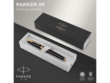 PARKER Stylo roller IM Laque Noire G.T.