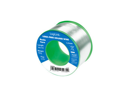 LogiLink Fil à souder, diamètre: 0,56 mm, cuivre 0,7%, 100 g