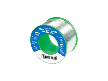 LogiLink Fil à souder, diamètre: 0,56 mm, cuivre 0,7%, 12,5g