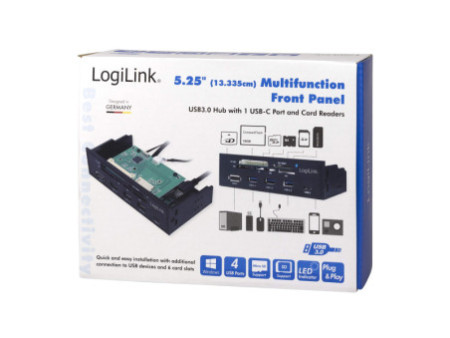 LogiLink Panneau multifonctions 5,25', lecteur de 6 cartes