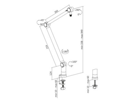 LogiLink Bras de microphone professionnel, noir