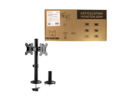LogiLink Bras support pour 2 écrans 17-32', Curved Screens+