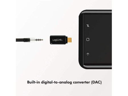 LogiLink Adaptateur audio - USB-C, noir