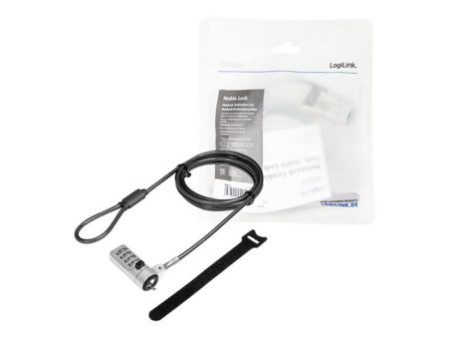 LogiLink Câble antivol pour ordinateur portable avec serrure