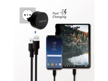 LogiLink Chargeur secteur USB pour Fast Charging, 2x USB