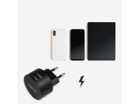 LogiLink Chargeur secteur USB pour Fast Charging, 2x USB