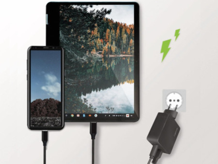 LogiLink Chargeur secteur USB,USB-C PD&1x USB-A Quick Charge