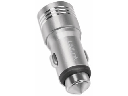 LogiLink Chargeur USB pour voiture,2 ports, avec marteau