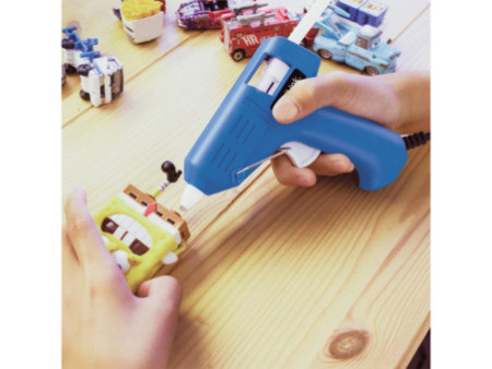 LogiLink Mini pistolet à colle, 10 wattts, bleu
