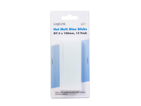 LogiLink Bâton de colle, diamètre de 7,2 mm, transparent