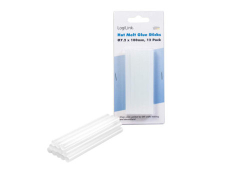 LogiLink Bâton de colle, diamètre de 7,2 mm, transparent