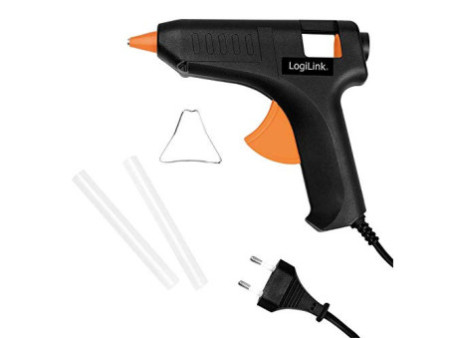 LogiLink Pistolet à colle, 20 watts, noir/orange