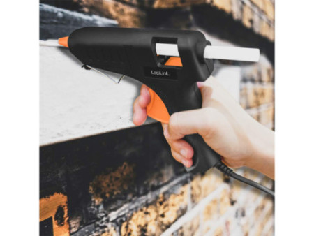 LogiLink Pistolet à colle, 20 watts, noir/orange