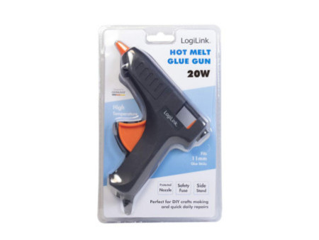 LogiLink Pistolet à colle, 20 watts, noir/orange