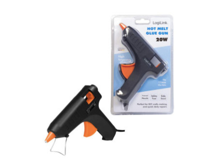 LogiLink Pistolet à colle, 20 watts, noir/orange