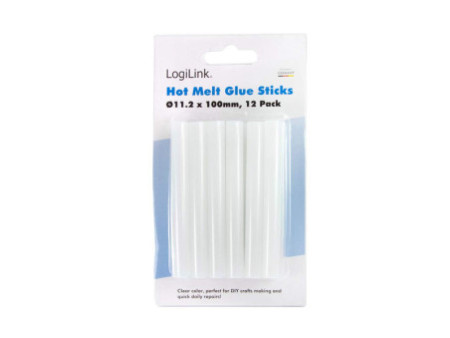 LogiLink Bâton de colle, diamètre de 11,2 mm, transparent