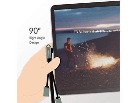 LogiLink Hub USB-C avec fiche coudée, 4 ports