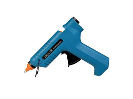 LogiLink Pistolet à colle, 80 watts, sans câble, bleu