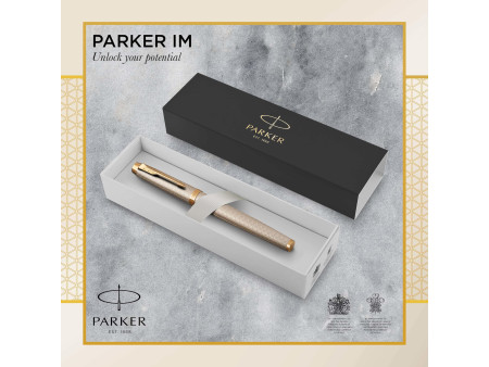 PARKER Stylo roller IM PREMIUM Argent Chaud G.T.