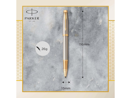 PARKER Stylo roller IM PREMIUM Argent Chaud G.T.