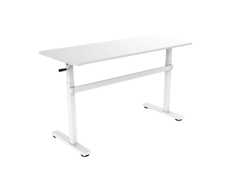 LogiLink Bureau assis-debout, (L)1.400 mm, blanc