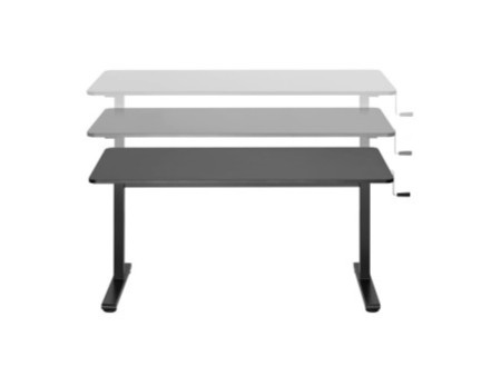 LogiLink Bureau assis-debout, (L)1.400 mm, noir
