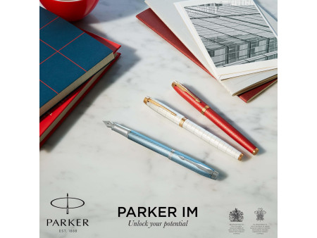 PARKER Stylo roller IM PREMIUM Argent Chaud G.T.