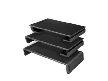 LogiLink Réhausseur d'écran, largeur réglable, 3x USB, noir