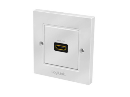 LogiLink Plastron HDMI, femelle HDMI - femelle HDMI, blanc