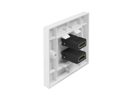 LogiLink Plastron HDMI, 2x femelle HDMI-femelle HDMI, blanc