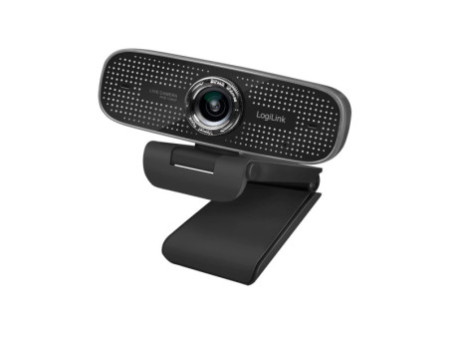 LogiLink Caméra de conférence HD USB, 2 micros, 100 degrés