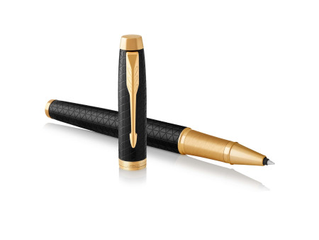 PARKER Stylo roller IM PREMIUM Noir et Doré G.T.