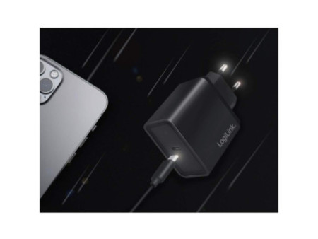 LogiLink Chargeur secteur USB, 1x USB-C PD, 18 watt, noir