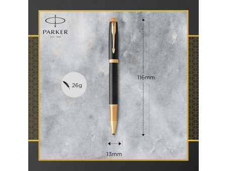 PARKER Stylo roller IM PREMIUM Noir et Doré G.T.