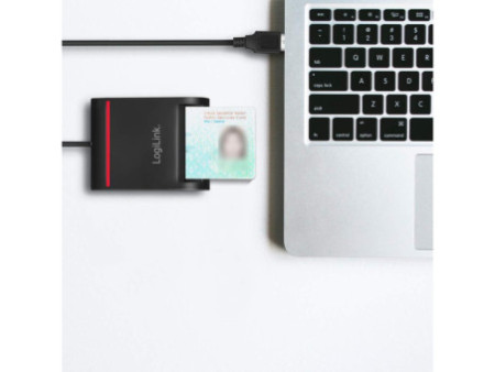 LogiLink Lecteur de cartes Smart ID USB 2.0, noir