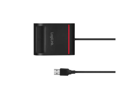 LogiLink Lecteur de cartes Smart ID USB 2.0, noir