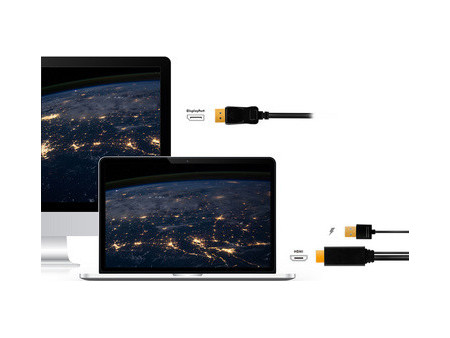 LogiLink Câble HDMI, connecteur HDMI-A + USB-A - DisplayPort