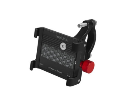 LogiLink Support de smartphone pour vélo, fixe, noir/rouge