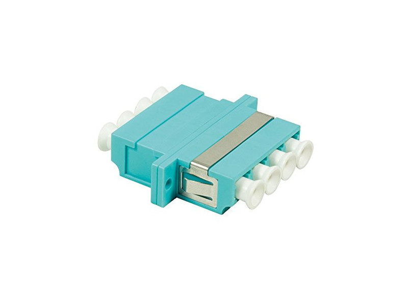 LogiLink Coupleur fibre, 2x LC-Duplex Quad, Multimode, vert