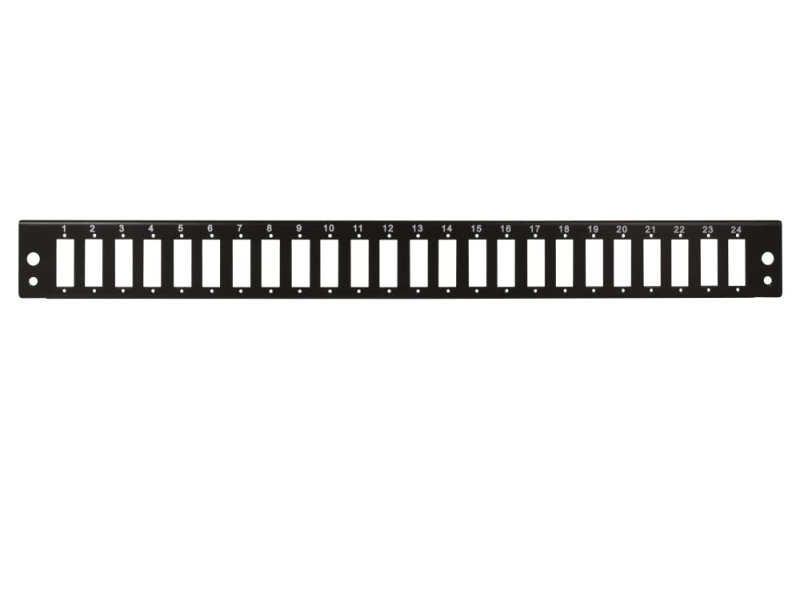 LogiLink Façade pour tiroir optique 19', 24 ports, noir