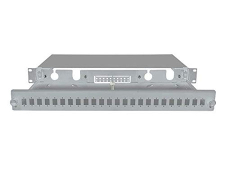 LogiLink Cassette d'épissurage 19', tiroir vide, gris clair
