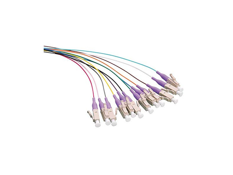 LogiLink Jeu de pigtails fibre optique, LC-Simplex, OM4, 2 m