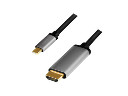 LogiLink Câble USB, fiche mâle USB-C-mâle HDMI-A, 1,8 m