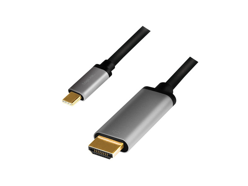 LogiLink Câble USB, fiche mâle USB-C-mâle HDMI-A, 1,8 m
