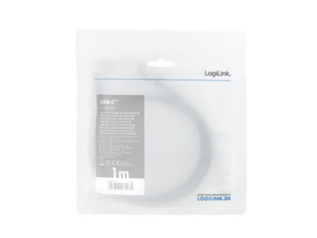 LogiLink Câble USB 3.2, fiche mâle USB-C-mâle USB-C, 1,0 m