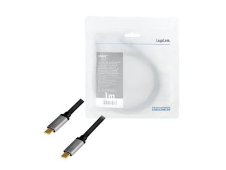 LogiLink Câble USB 3.2, fiche mâle USB-C-mâle USB-C, 1,0 m