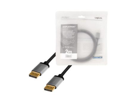 LogiLink Câble DisplayPort 1.2, fiche mâle - mâle, 2,0 m