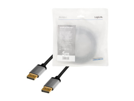 LogiLink Câble DisplayPort 1.2, fiche mâle - mâle, 5,0 m