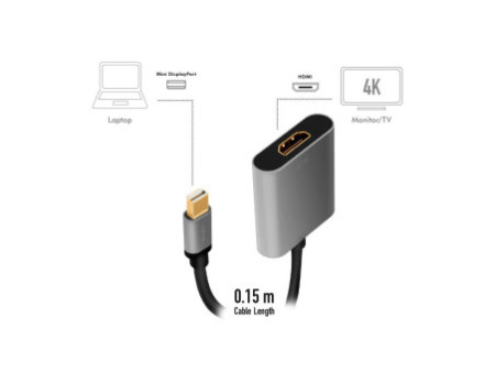 LogiLink Câble adaptateur Mini Displayport - HDMI, 0,15 m